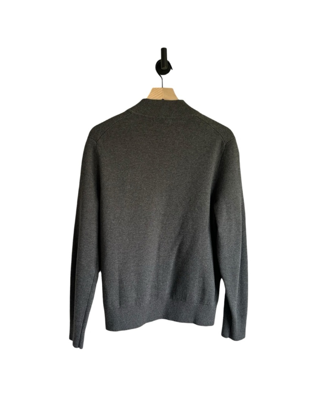 Banana Republic Factory Dark Grey Cotton Blend Bomber Jacket Mens S - Picture 3 of 6